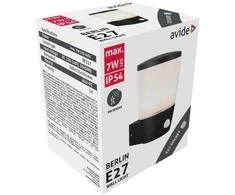 Lauko šviestuvas Avide sieninis Berlin 1xE27 su judesio davikliu IP54