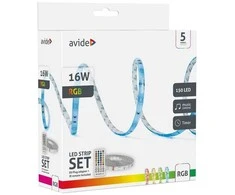 LED juosta Avide 16W RGB 5m Music control, su pultu, IP65