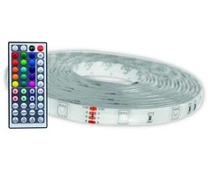 LED juosta Avide 16W RGB 5m Music control, su pultu, IP65