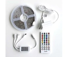 LED juosta Avide 16W RGB 5m Music control, su pultu, IP65