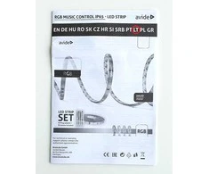 LED juosta Avide 22W RGB 10m Music control, su pultu, IP65