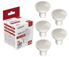LED lemputė Avide 4W GU10 3000K 5vnt