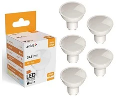 LED lemputė Avide 4W GU10 4000K 5vnt
