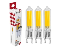 LED lemputė Avide 5W G9 Dimmable 3000K 500lm 3vnt