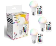 LED lemputė Avide RGB+W E27 9.7W 3vnt