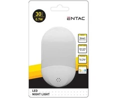LED Naktinė lemputė Entac 0.7W 220V su jutikliu