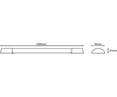 Lubinis šviestuvas Avide LED šviestuvas Batten 1200mm 30W 3000K