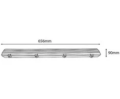 Lubinis šviestuvas Avide šviestuvas T8 LED lempom 2x0.6m IP65