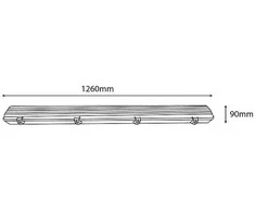 Lubinis šviestuvas Avide šviestuvas T8 LED lempom 1x1.2m IP65