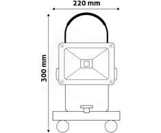 Pastatomas įkraunamas LED prožektorius AVIDE 20W 4000K