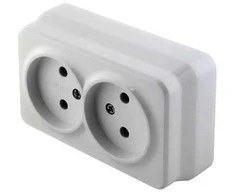 Paviršinis lizdas, dviejų vietų, baltas, Gunsan Electric