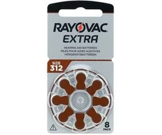 Rayovac elementai klausos aparatams 312 8vnt