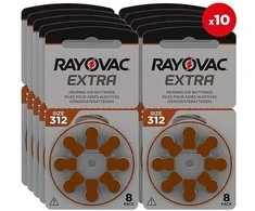 Rayovac elementai klausos aparatams 312 80vnt