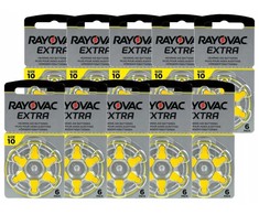 Rayovac Extra elementai klausos aparatams PR70 10, 60 vnt.