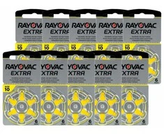 Rayovac Extra elementai klausos aparatams PR70 10, 60 vnt.