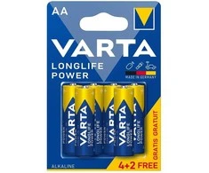 Varta šarminiai elementai AA Longlife Power, 6 vnt