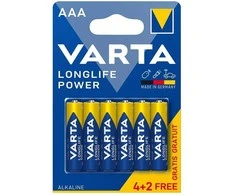 Varta šarminiai elementai AAA Longlife Power, 6 vnt
