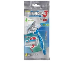 Vienkartiniai skustuvai LORD 3 blades 5vnt
