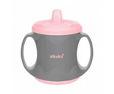 AKUKU neišsiliejanti gertuvė su dviem rankenėlėmis, rožinė, 200 ml, A0523