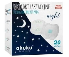 AKUKU vienkartiniai įklotai į liemenėlę NIGHT, 20 vnt., A0444