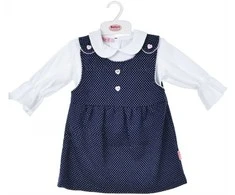 BABY C 0-9 mėn. dviejų dalių rinkinys, marškinėliai ir mėlyna suknelė