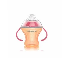 Baby Ono BABYONO 180 ml neišsiliejantis puodelis-gertuvė minkštu snapeliu NATURAL NURSING