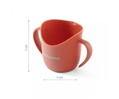 Baby Ono Babyono ergonomiškas mokomasis puodelis rožinis 1463/04