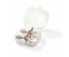 Baby Ono BABYONO ergonomiški šaukštelis ir šakutė, rožiniai