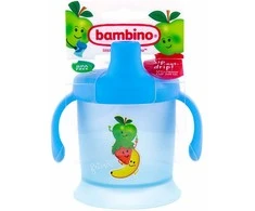 BAMBINO 200 ml gertuvė SIP-NOT-DRIP, mėlyna