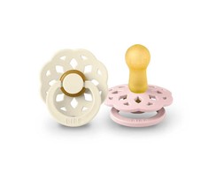 BIBS 0-6 mėn. čiulptukai BOHEME, 2 vnt., Ivory/Blossom