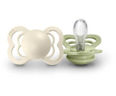 Mam Baby BIBS 0-6 mėn. silikoniniai čiulptukai SUPREME, 2 vnt., Ivory/Sage