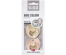 BIBS 6-18 mėn. čiulptukai COLOUR, 2 vnt., Vanilla/Blush