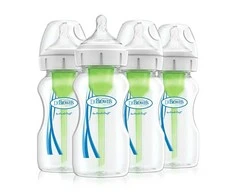 DR. BROWN'S OPTIONS+ 270 ml plataus kaklelio buteliukai, 4 vnt.