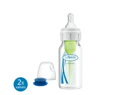 DR. BROWN'S OPTIONS+ buteliukas siauru kakleliu su spec. paskirties vožtuvu, 120 ml