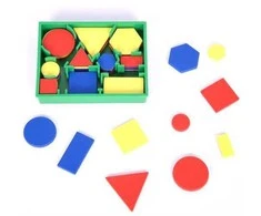 Edx Education EDX geometrinės figūros dėžutėje, kišeninis dydis, 60 vnt.