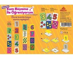 Egem Grup Organizasyon Raudonas CASTLE spalvoto smėlio mokymosi rinkinys SKAIČIAI