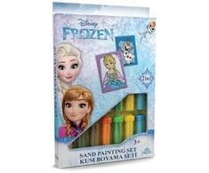 Egem Grup Organizasyon Raudonas CASTLE spalvoto smėlio piešimo rinkinys FROZEN IR OLAFAS, 2 trafaretai