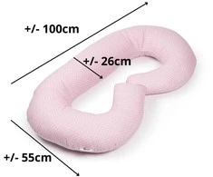 FLUMI nėščiosios ir maitinimo pagalvė TYPE C, Rožinė Dots