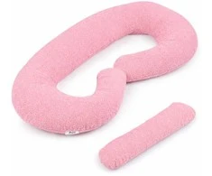 FLUMI nėščiosios ir maitinimo pagalvė TYPE C TEDDY, Rožinė