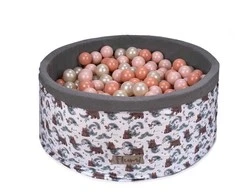 FLUMI personalizuotas kamuoliukų baseinas + 200 kamuoliukų, Bear Baltas