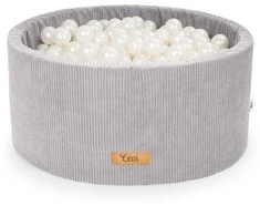FLUMI personalizuotas kamuoliukų baseinas + 200 kamuoliukų VELOUR, Pilkas