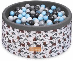 FLUMI personalizuotas kamuoliukų baseinas + 200 kamuoliukų, Bear Baltas