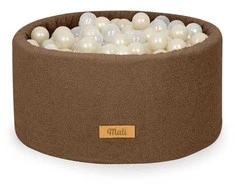 FLUMI personalizuotas kamuoliukų baseinas + 200 kamuoliukų TEDDY, Chocolate