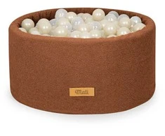 FLUMI personalizuotas kamuoliukų baseinas + 200 kamuoliukų TEDDY, Chocolate