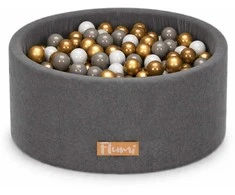 FLUMI personalizuotas kamuoliukų baseinas + 200 kamuoliukų, Dark Pilkas