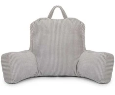 FLUMI skaitymo pagalvė su porankiais ir kišenėmis VELOUR, Pilkas