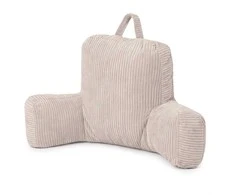 FLUMI skaitymo pagalvė su porankiais ir kišenėmis VELOUR, rusvai gelsvas