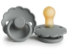 FRIGG 0-6 mėn. lateksinis čiulptukas DAISY, French Gray