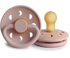 FRIGG 0-6 mėn. lateksinis čiulptukas MOON, Blush