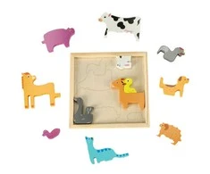 Ikonka KIK medinė dėlionė ANIMALS